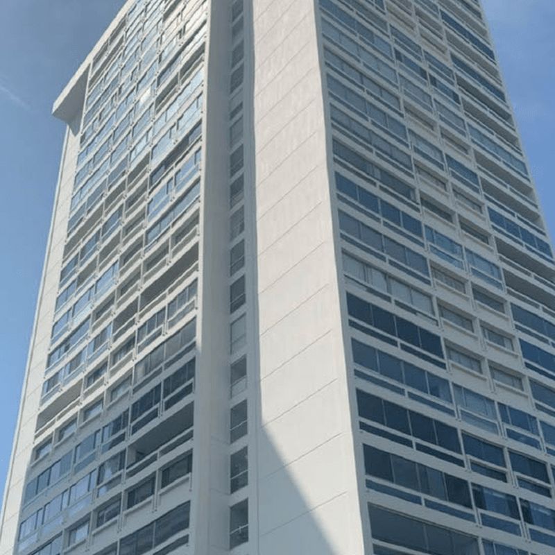 High-rise multifamily residential tower assessed for environmental hazards in Los Angeles County.